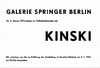 Einladung zur Vernissage am 5. Januar 1954